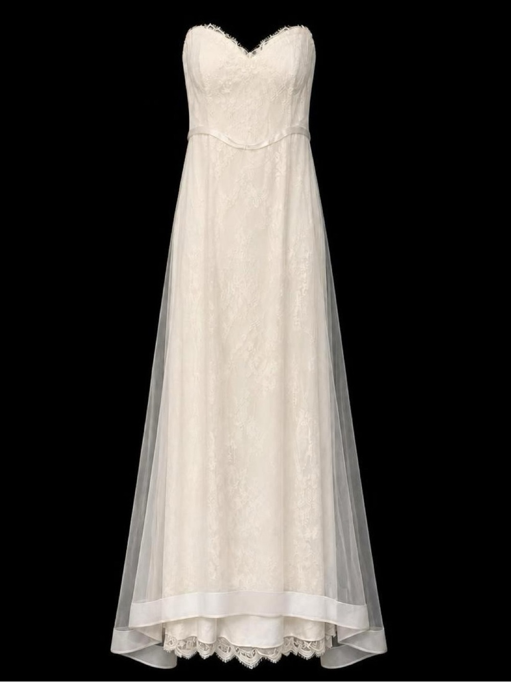 Enchanting By Mon Cheri Bridal Lace Sweetheart Wedding Dress 116134 Size 12